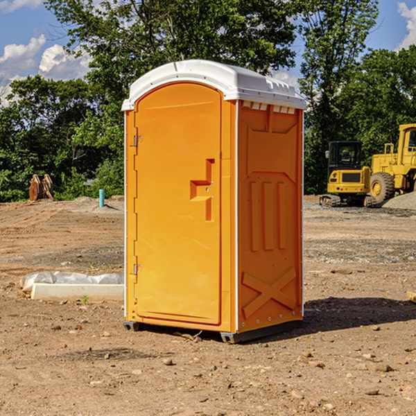 how often are the portable restrooms cleaned and serviced during a rental period in Hocking County OH